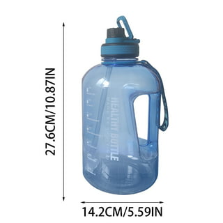 Vikakiooze Water Bottle for Kids with Two Straws Dual Use Large Capacity  Leakproof Water Jug with Shoulder Strap for Outdoor Cute Frog Bottle  Creative Kettle for Children,Home Clearance 