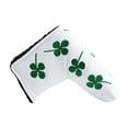 thumbnail image 4 of Clover Putter Cover Golf Putter Cover Pu Golf Putter Cover Four Leaf Clover Head Cover Sory For Golf ActivityWhite, 4 of 7