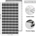 thumbnail image 2 of Coolnut 2 Pieces Black and White Buffalo Plaid Hand Towels Set, Absorbent Soft Skin-Friendly Easy Care Towels for Bathroom Pool Gym Camp Travel College Dorm Hotel 14.4"x28.3" Wash cloth, 2 of 6