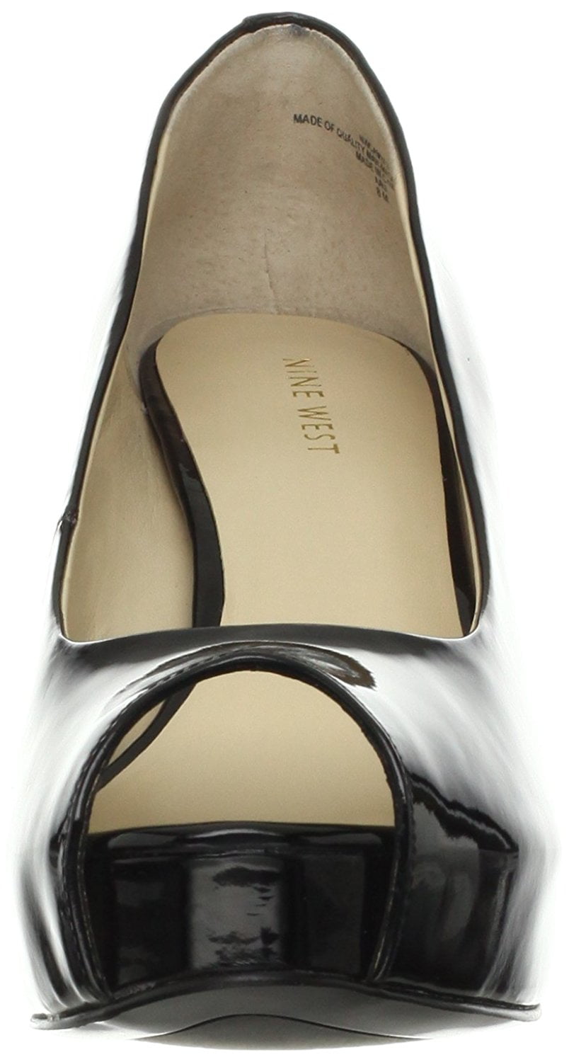 nine west platform peep toe pumps