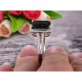 thumbnail image 4 of 2 Carat Emerald Cut Black Diamond Moissanite Engagement Ring Diamond Wedding Ring on 10k White Gold, 4 of 4