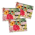thumbnail image 3 of Soimoi Pink Cotton Duck Fabric Stripe & Grandiflora Roses Floral Fabric Prints By Yard 42 Inch Wide, 3 of 3