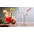 thumbnail image 5 of Uiz Merueh 100 PCS Flexible Plastic Drinking Straws, Long Colorful Disposable Bendy Party Fancy Straws, 5 of 7