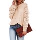 thumbnail image 5 of Suéter holgado de color liso con cuello redondo para mujer, otoño e invierno, para mujer, 5 of 6
