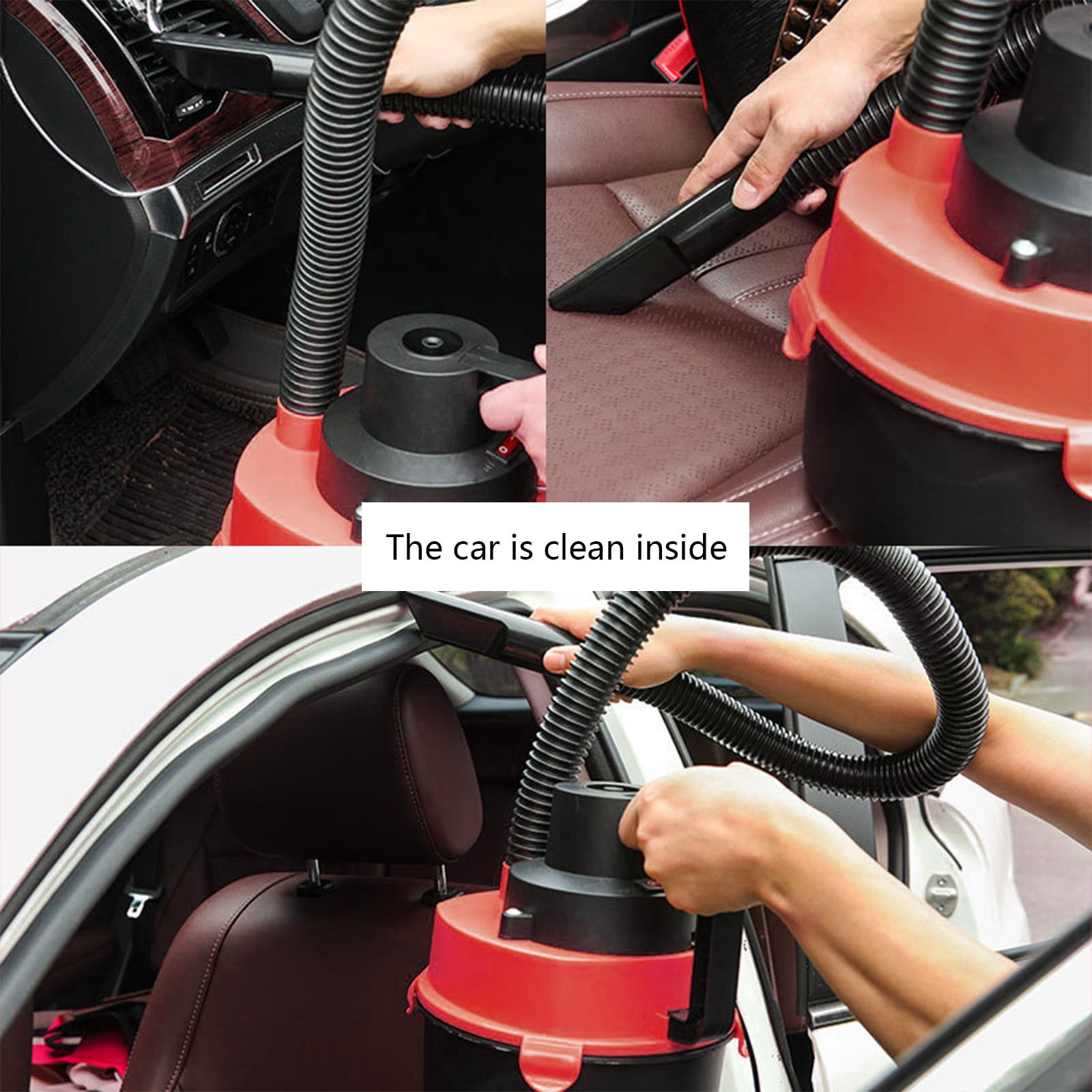 Portable Wet Dry Vacuum Cleaner for Car & Home - 11 x 9.1in, 90W High-Power with Attachments, Multi-Filtration System()
