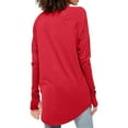 thumbnail image 7 of Lmnyox Women's Long Sleeve Shirts Oversized Crew Neck Basic T Shirts Spring Casual Loose Blouses with Thumb Hole, 7 of 7