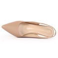 thumbnail image 4 of DADAWEN Women's Closed Pointed Toe Pumps Slingback Kitten Heel Dressy Heels Evening Wedding Bride Party Shoes Nude 4.5 US, 4 of 7