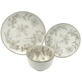 thumbnail image 3 of Pfaltzgraff Enchanted Bloom 12 Piece Stoneware Dinnerware Set Gray, 3 of 12
