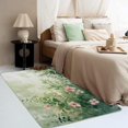 thumbnail image 3 of Floral Rugs for Living Room - Floral Rug & Home Decor, Watercolor Flower Rugs for Living Room Bedroom, Washable Rugs, 6x9 Rug, Non Slip Soft Large Indoor Area Rug, Girls Spring Carpet, 3 of 7