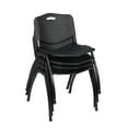thumbnail image 6 of 66" x 24" Kee Training Table- Mahogany/ Black & 2 'M' Stack Chairs- Black, 6 of 7