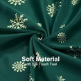 thumbnail image 6 of Christmas Kitchen Curtains, Gold Snowflake Foil Print Christmas Tier Curtains 36 Inch Length, Rod Pocket Green Christmas Curtains for Kitchen, 26" W x 36" L, 2 Panels, 6 of 6