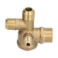 thumbnail image 2 of Brass Check Valve Accessory 4 Way Double Pipe, High Strength Check Valve for Air Compressor, with Features for Air Compressor, 2 of 7