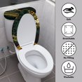 thumbnail image 4 of HELLHERO Polynesian Folk Style Fashion Polyester Fabric Toilet Seat Covers Adjustable Stylish Gifts Round Toilet Lid Dust Cover Elastic Bottom for Bathroom, 4 of 8