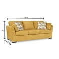 thumbnail image 5 of Roundhill Furniture Clareen 3-Pc Living Room Set, Sofa, Loveseat and Cutler Chair, Sunflower, 5 of 12