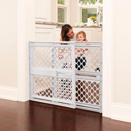 Toddleroo by North States 26"-42" Supergate Explorer Baby Safety Gate, Gray Plastic
