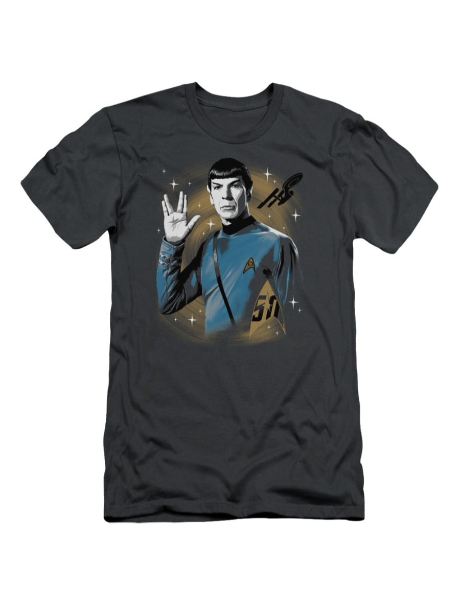Star Trek Original Series 50th Live Long and Prosper hand logo T-Shirt NEW 
