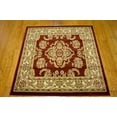 thumbnail image 3 of Unique Loom Voyage Collection Traditional Oriental Classic Intricate Design Area Rug, 4 Feet, Red/Tan, 3 of 5