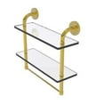 thumbnail image 6 of Remi Collection 16 Inch Two Tiered Glass Shelf with Integrated Towel Bar, 6 of 7