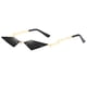 thumbnail image 3 of Gafas de sol sin montura Zulema Estilo Punk Rock Negro, 3 of 8