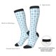 thumbnail image 4 of Balery Blue and White Squares Calcetines novedosos Calcetines deportivos Calcetines hasta la rodilla Calcetines de algodón Calcetines originales y geniales, 4 of 6