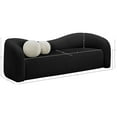 thumbnail image 3 of Meridian Furniture Kali Black Faux Shearling Teddy Fabric Sofa, 3 of 15