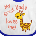 thumbnail image 4 of Inktastic My Great Uncle Loves Me Cute Giraffe Boys or Girls Baby Bib, 4 of 4