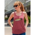 thumbnail image 2 of When In Doubt Work Out Racerback Tank Women -Image by Shutterstock, Female x-Small, 2 of 4
