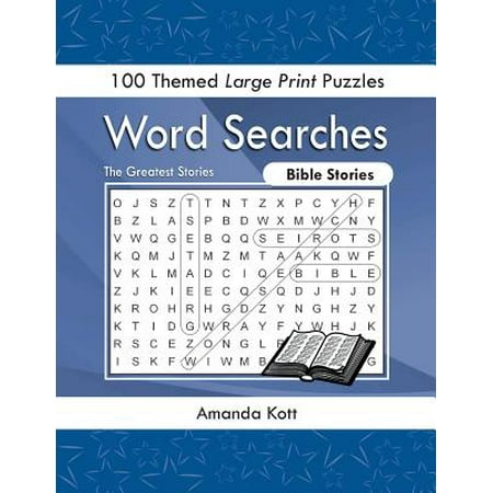 word searches bible stories 100 themed large print puzzles