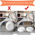 thumbnail image 5 of （15 tubes）Foldable Dish Drainer Stainless Steel Black Plastic, Kitchen Dish Storage Accessory, Dish Drainer, Kitchen Storage and Organization, Kitchen Utensils, Compatible with Any Sink, 5 of 5