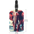 thumbnail image 6 of Square 2Pack PU Leather Elephant Cruise Luggage Tag with Privacy Cover and Name ID Tag for Travel Handbags Backpacks Luggage Tags, 6 of 6