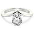 thumbnail image 4 of IGI Certified 1 Carat Pear Shape Lab Grown Diamond Engagement Ring | 14K White Gold | Janes Chevron Lab Diamond Ring | FG-VS1-VS2 Quality Friendly Diamonds, 4 of 6