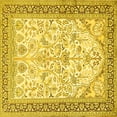 thumbnail image 1 of Ahgly Company Machine Washable Indoor Square Persian Yellow Traditional Area Rugs, 7' Square, 1 of 4