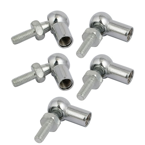 M6 Male to M8 Female Threaded Gas Spring Ball Joint End Fitting Silver Tone 5pcs