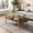 Brown+Transparent, variant on Holaki Rectangle Coffee Table,Tempered Glass Tabletop with White Metal Legs,Modern Table for Living Room,Transparent Glass,38.58"x22.84"x16.73"