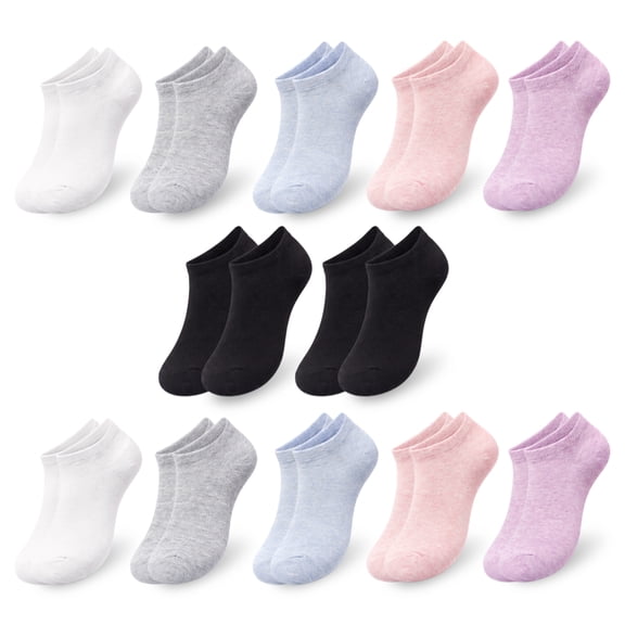 GIRACOA 12 Pairs Womens Ankle Socks, Low Cut Athletic Cotton Sports Socks for Running Walking