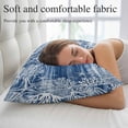 thumbnail image 5 of Blue Coastal Throw Pillow Cover 20 x 26 Inch Decorative Pillow Cover Summer Ocean Sea Waves Starfish Corals Lumbar Pillowcase Seasonal Rectangle Cushion Case for Couch Sofa Bed Living Room, 5 of 9