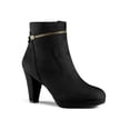 thumbnail image 1 of Unique Bargains Women's Zip Round Toe Heel Ankle Boots, 1 of 8