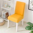 thumbnail image 2 of QUTETN - Juego de 6 fundas elásticas para sillas de comedor, extraíbles, lavables, de licra suave, para cocina, hotel, mesa de banquete, color dorado, 2 of 5