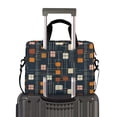 thumbnail image 2 of FORMRS 16" Laptop Bag Carrying Sleeve Case with Handle Travel Shoulder Briefcase, Orange Checkered Pattern, 2 of 8