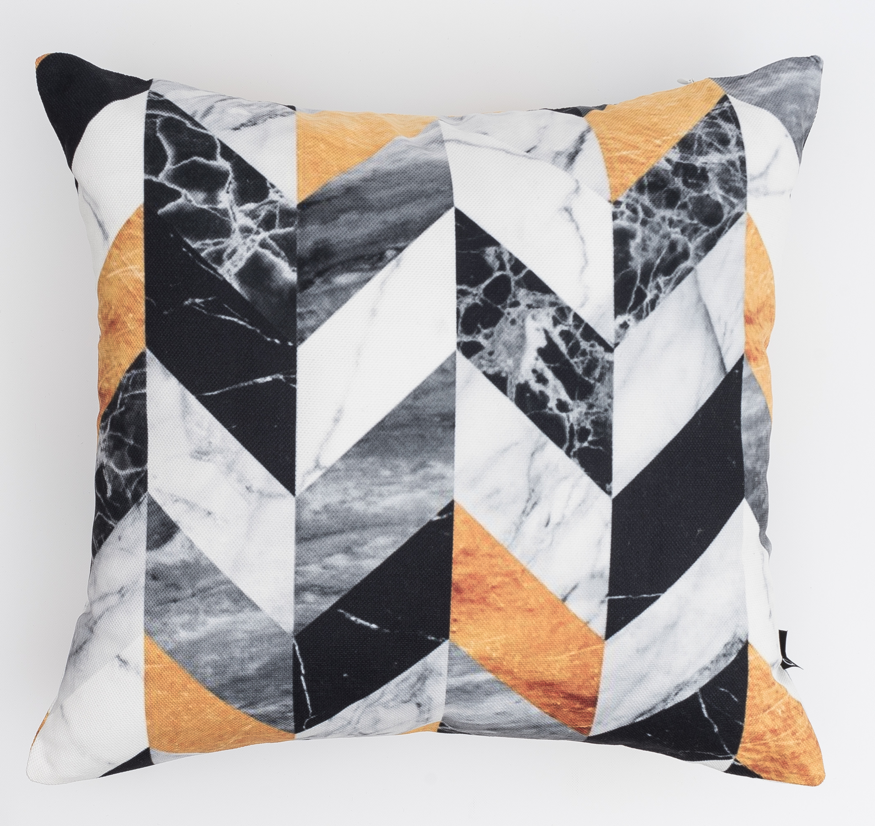 Ada Home Decor Marble Chevron Contemporary Pillow