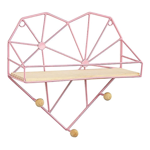 Estante De Almacenamiento De Madera Cocina En Forma De Corazón Baño Hogar-b