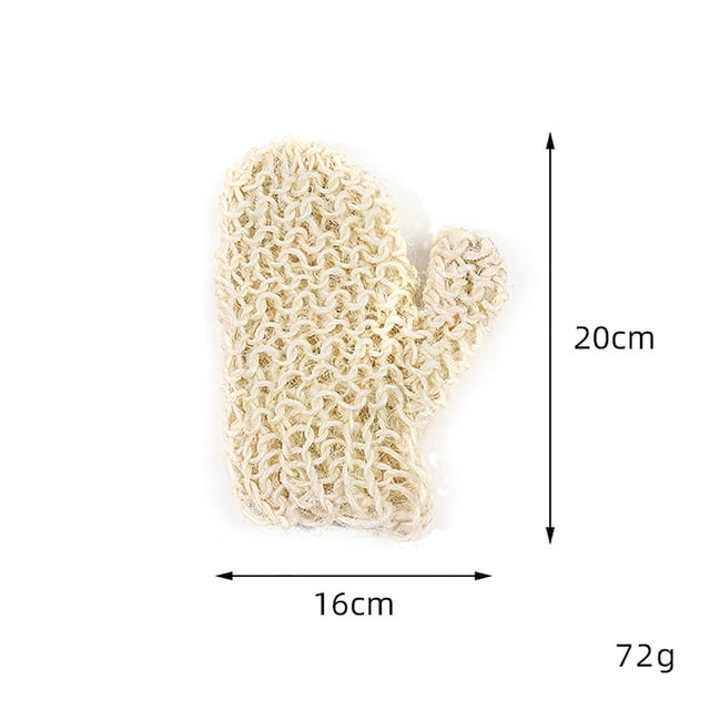 Pisexur Belleza Maquillaje Guantes y toalla de baño de sisal hechos a mano (1 pieza)para mujeres y hombres