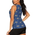 thumbnail image 3 of Fotbe Raccoon blue point Blusas Sin Mangas para Mujer – Estilo Casual, Corte Suelto, Slim-Fit, Cuello Redondo Deportivo, Tops de Verano para Gimnasio y Yoga-X-Large, 3 of 7