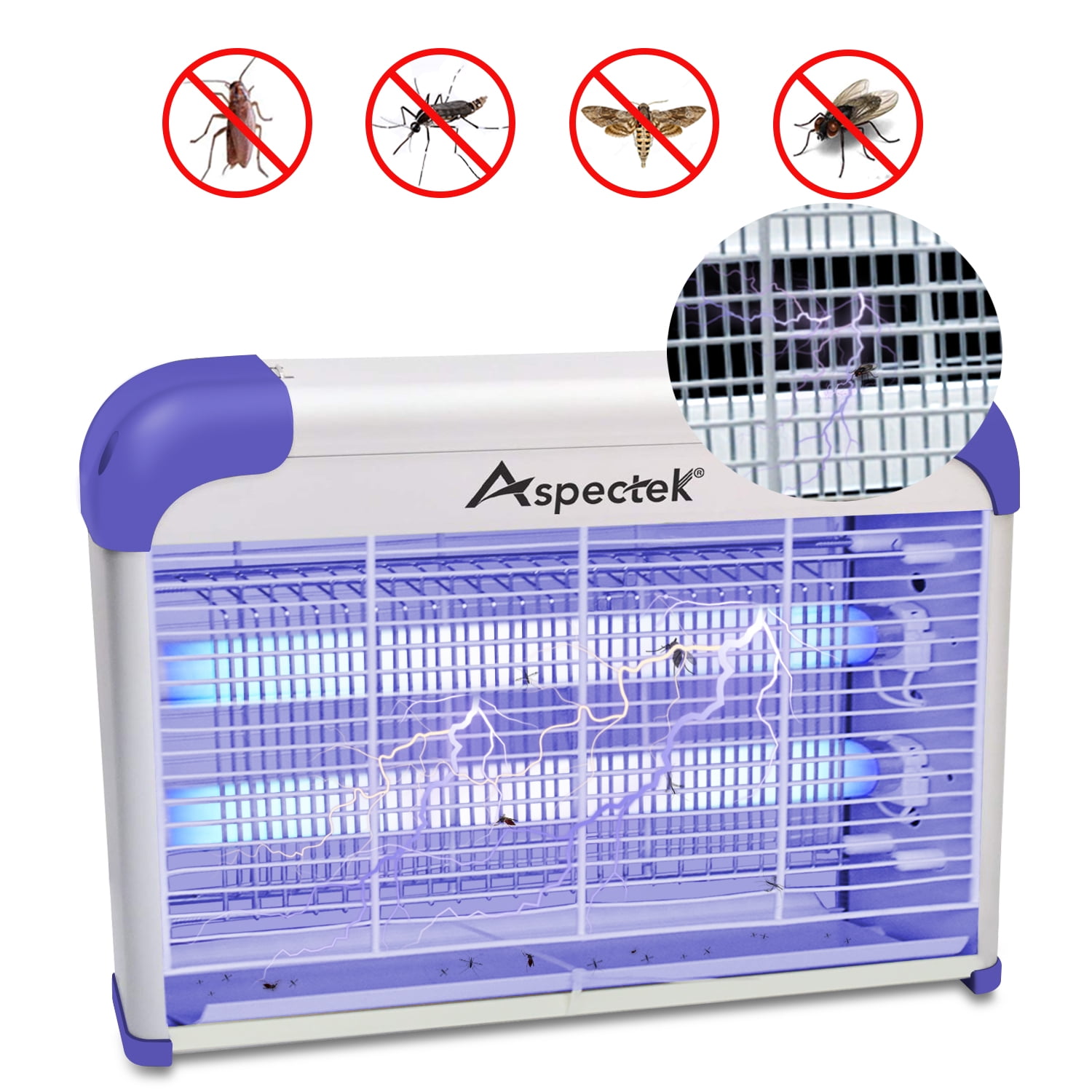 Bug Indoor Use Powerful 2800V Grid Energy Saving Moth Fly or Any Pest Killer Zapper Ultraviolet Light Bulb Mosquito Electric Bug Zapper 20W Insect Killer