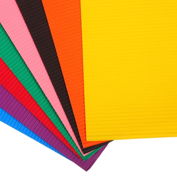 MIPCASE Assorted Color Corrugated Cardboard Paper 20 Pieces for School, Art, Craft, and Workshop Projects