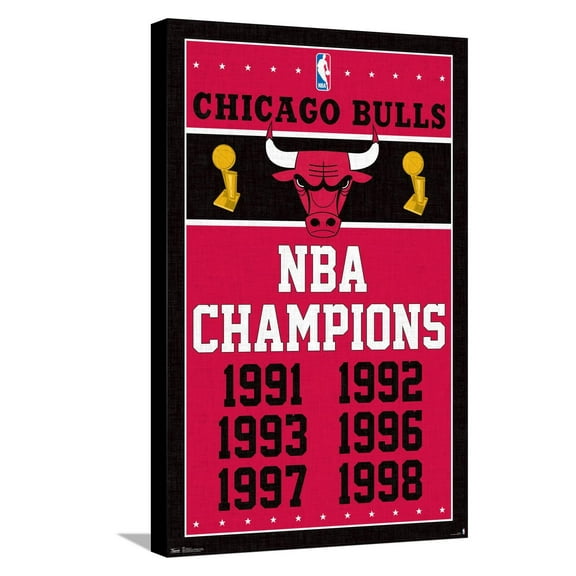 NBA Chicago Bulls - Champions 13 Canvas Wall Poster, 14.725" x 22.375"