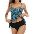 thumbnail image 4 of Charmo Womens Retro Tankini Sets Flowy Two Piece Bath Suits Tummy Control Swimwear with Bottoms, 4 of 6