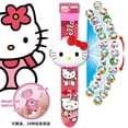thumbnail image 3 of Hello Kitty Kuromi Melody Cinnamoroll reloj para niños de dibujos animados Sanrio 24 proyección 3d reloj electrónico juguete de regalo de cumpleaños para niños, 3 of 4