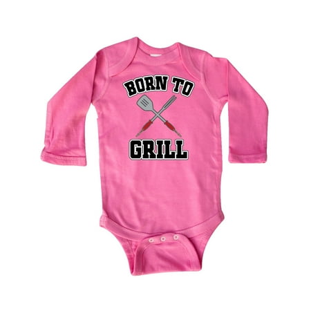 

Inktastic BBQ Born to Grill Gift Gift Baby Boy or Baby Girl Long Sleeve Bodysuit