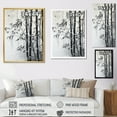 thumbnail image 4 of Designart "Wild Bamboo In Black And White I" Bamboo Floater Framed Canvas Prints, 4 of 5